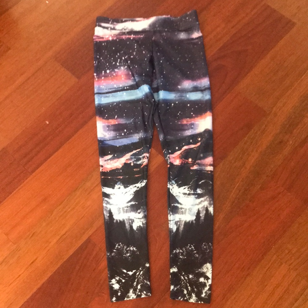 Intergalactic space workout leggings